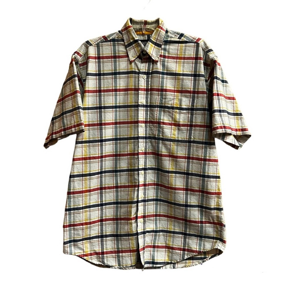 Resistol Rodeo Gear Shirt Men's Medium Plaid Short Sleeve Button Front